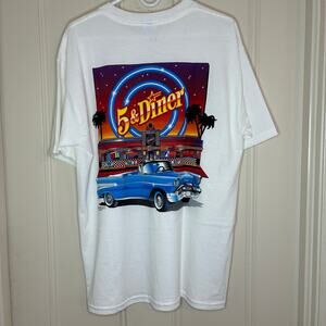 Scottsdale‎ 5 & Diner T-shirt Mens L white Diner souvenir graphic tee Gildan